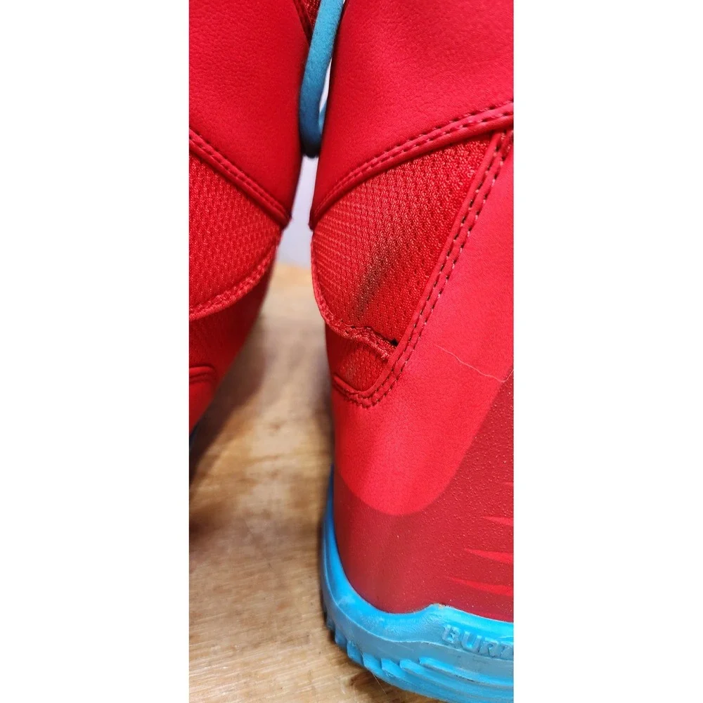 Burton Rampant Snowboard Boots Mens Red Blue Lace Up Freestyle Park Riding